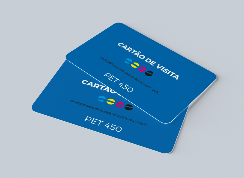 Cartões de visita de plástico