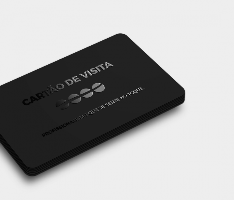 cartão de visita com verniz UV 3D, premium