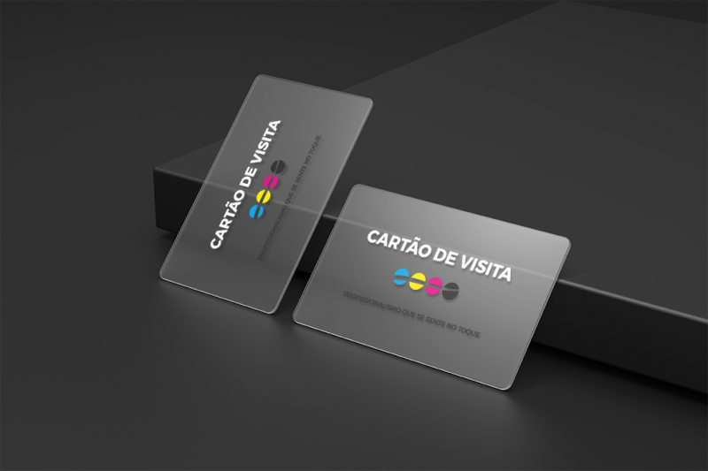 cartão PVC fosco resistente, durável e personalizado