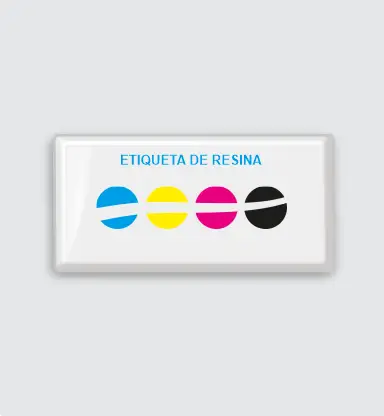 etiquetas de resina retangulares 3D, personalizada