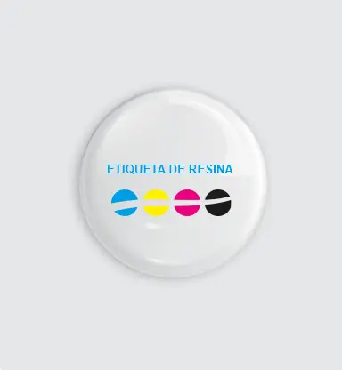 etiquetas de resina redondas 3D, personalizável