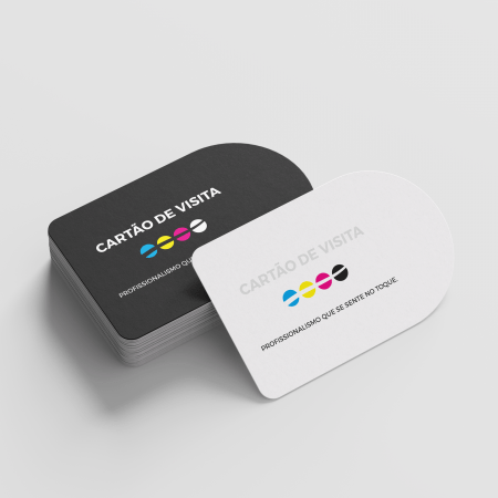 cartões de visita recortados em formato personalizado, criativo