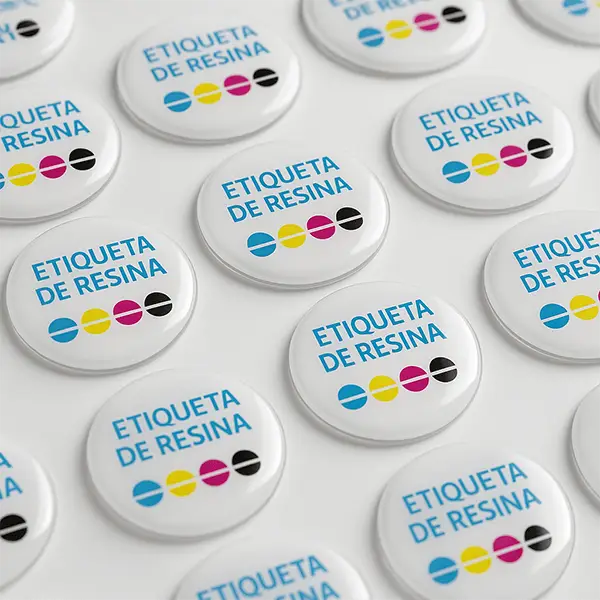 Etiqueta de resina